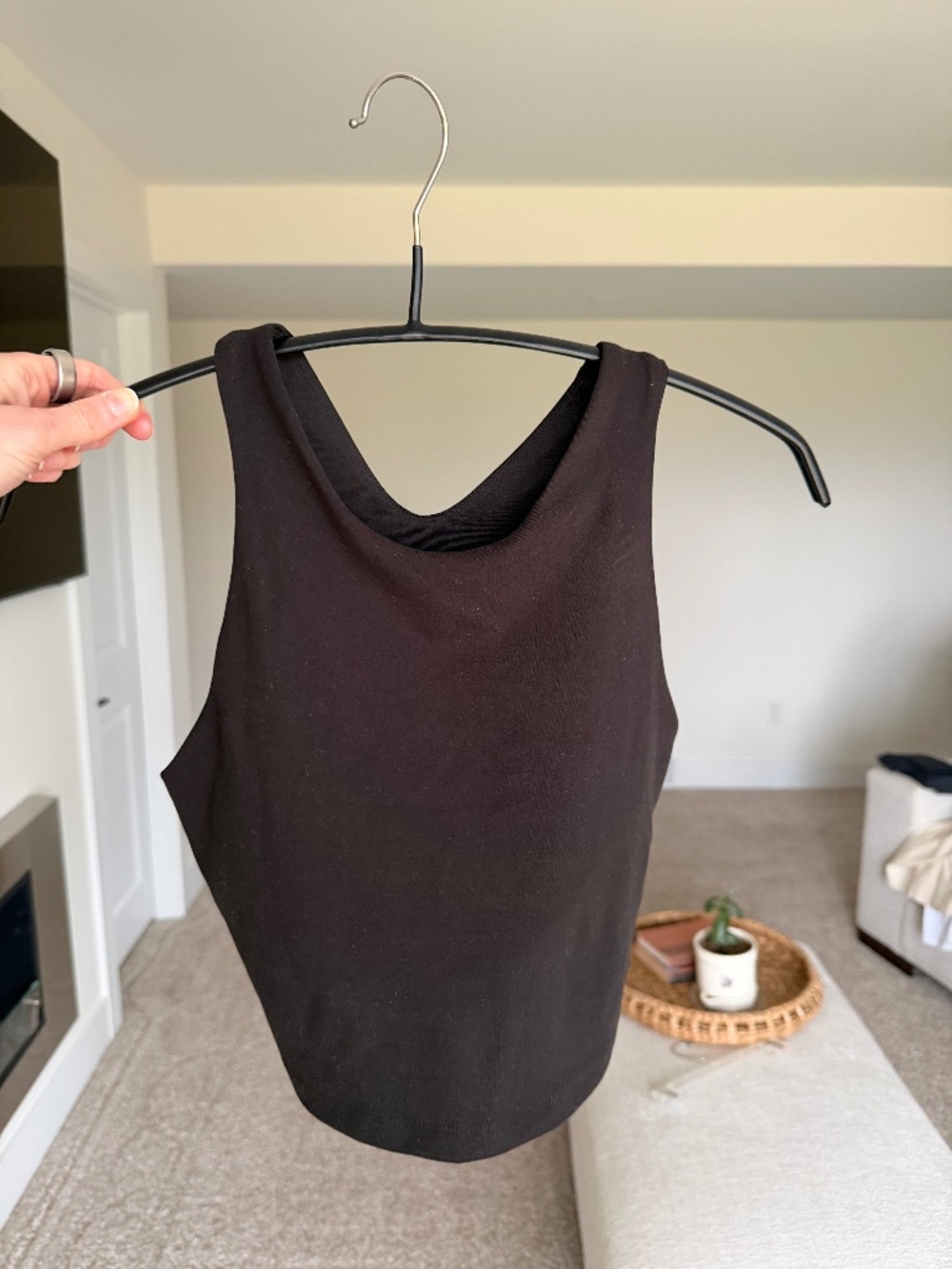 New Racerback Crop Top Sports Bra Lined, Size Medium Never Worn